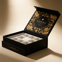 Boîte cadeau en carton personnalisée avec impression bronzée, de qualité alimentaire, pour bonbons, noix, snacks, chocolats, macarons, avec plateau d'insertion