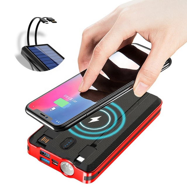 Best Selling Custom Fast Charging 26800mah Portable Mobile Battery Charger 20000mah Powerbank Wireless Solar Powered Power Bank
