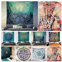 150*130CM Indien Bohème Mandala Tapisserie Tentures Murales Plage Pique-Nique Carpette Couverture tenture Décor
