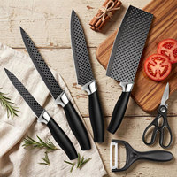 TOALLWIN Nouveau produit, couteaux de cuisine, ensemble de couteaux de chef en acier inoxydable, ensemble professionnel de 6 couteaux de cuisine avec boîte élégante