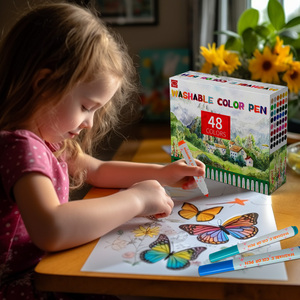 Juego de Marcadores de Acuarela Pequeños Lavables y No Tóxicos KHY para Niños, Botellas Vacías con Puntos, Mini Marcador Personalizado - Product Image 6
