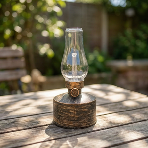 Lanterne solaire rétro pour jardin avec effet de flamme dansante, étanche IP44, lanterne vintage au kérosène pour <span class=keywords><strong>la</strong></span> décoration <span class=keywords><strong>des</strong></span> allées extérieures - Product Image 1