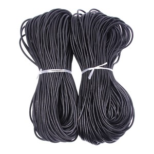 Top Grain Black Genuine Cowhide <b>Rope</b> <b>Bracelet</b> 2mm 3mm 4mm 5mm Handmade Leather Craft DIY Jewelry Making Material - Product Image 2