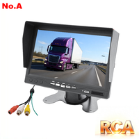 Monitor Mobil HD 7 " TFT LCD Layar Anti Silau, Layar Pandangan Belakang 12V/24V untuk Kamera Mundur Kendaraan, CCTV, Keamanan Rumah, Pengawasan