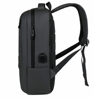 Tas Ransel Laptop Oxford Anti Air dengan Port Pengisian Daya USB, Kapasitas Besar, Banyak Kompartemen, Unisex, Tahan Lama, untuk Bisnis dan Perjalanan Sehari-hari