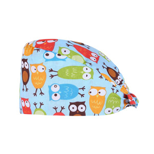 Ajustable a granel Fuerza Aérea Océano Blanco lindo elegante quirófano cubiertas para el cabello gorra quirúrgica forrada de seda - Product Image 4