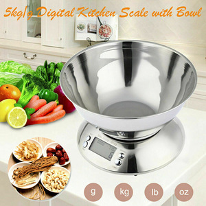 Grote 5Kg Digitale Ronde Keukenweegschaal Met Hoge Nauwkeurigheid Verwijderbare Kom Kamertemperatuur Alarmtimer Batterijgevoed Model 3014 - Product Image 5