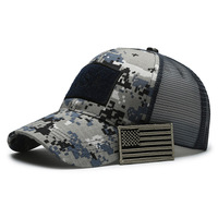 Gorra Trucker Deportiva de Lona con Aplique de Logotipo Personalizado, Camuflaje Estadounidense, de Alta Calidad, Transpirable, 6 Paneles, 100% Algodón