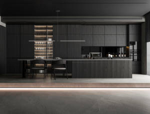 Diseño de Muebles de Cocina Personalizados para Toda la Casa, Diseño de Muebles de Cocina con Chapa de Madera Oscura, Gabinete de Cocina para el Mercado Canadiense - Product Image 2