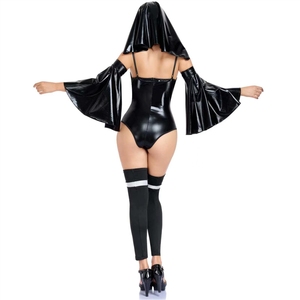 Disfraz <span class=keywords><strong>de</strong></span> Monja <span class=keywords><strong>Sexy</strong></span> Oscuro para Halloween, Tallas M-XL, Mono con Cruz para Fiesta <span class=keywords><strong>de</strong></span> Adultos - Product Image 3