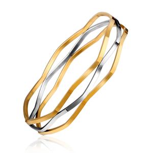 Joyería de Moda, Brazalete de Acero Inoxidable de 3 Colores, Brazalete Delgado con Estrella, para Mujeres, Amantes de las Marcas Favoritas - Product Image 3