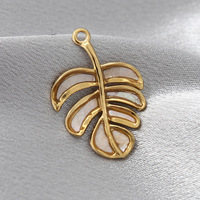 Pendentifs DIY en acier inoxydable très vendus, boucles d'oreilles en coquille d'ormeau naturelle blanche, breloques vintage tendance, accessoires les plus vendus