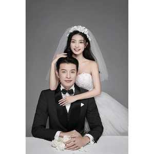 Strapless Ball Gown Wedding Dress White Tulle Empire Waistline With Veil For Bride - Product Image 4