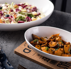 Tazón de ensalada ovalado de cerámica de estilo europeo, tazón de servir de porcelana de gran capacidad para restaurante, hotel, hogar, ensalada, pasta - Product Image 3