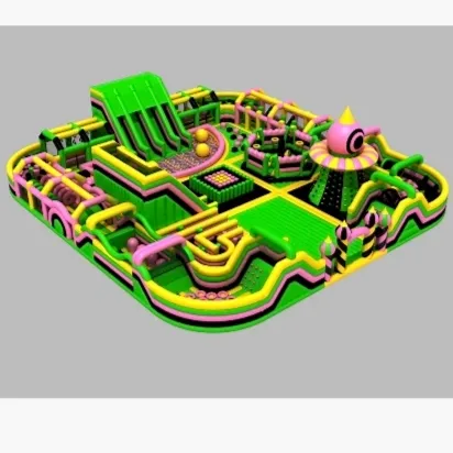 AOQI Large Outdoor indoor Inflatable Bouncy Castle Maze Jumping Bouncer Kids Adult Fun City Playground