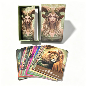 Baraja de Oráculos Goddess Whispers, <span class=keywords><strong>Cartas</strong></span> de <span class=keywords><strong>Tarot</strong></span> de Lujo Impresas Personalizadas con Guía y Caja Premium - Product Image 1