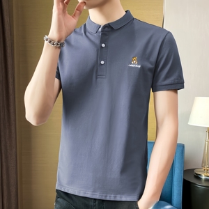 <span class=keywords><strong>Polo</strong></span> haut de gamme à manches courtes avec broderie ours, vente directe d'été, grande taille, imprimé uni, <span class=keywords><strong>polo</strong></span> pour homme - Product Image 4
