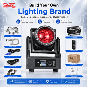 ไฟส่องเคลื่อนที่แบบลำแสง RGB IP20 จากโรงงานโดยตรง 1 ชิ้น 120W LED พร้อมหลอด LED 5050 จำนวน 24 ชิ้น รองรับ RDM DMX512 สำหรับใช้ติดตั้งในโรงละครและสตูดิโอ - Product Image 2