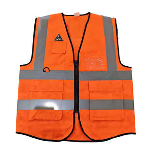 سترة عاكسة عالية الجودة للسلامة بألوان برتقالية عالية الوضوح متعددة الوظائف - Product Image 3