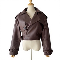 Veste Bomber en Peau de Mouton Naturelle pour Femmes, Coupe Slim, Respirante, Épaisse, à Bouton Unique, Luxe, Col Revers, Manches Chauve-Souris