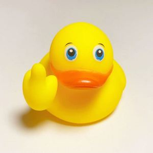 Juguete de Plástico Personalizado con Diseño de Dedo Medio de Pato Amarillo Pequeño para Niños, Ideal para Tiendas de Té con Leche - Product Image 4