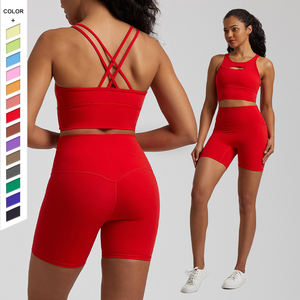 Deportes de alta calidad ahueca hacia fuera el cuidado de la piel desnuda Fitness al aire libre Correr Cintura alta Levantamiento de cadera Traje de yoga - Product Image 1