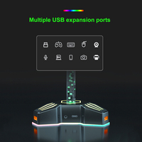 2023 nouveau support de casque avec 3.5mm AUX 2 Ports USB support de casque de jeu RGB