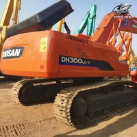 Excavatrice sur chenilles hydraulique lourde de 30 tonnes DH300LC, moteur DE08TIS, équipement de construction d'occasion, durable