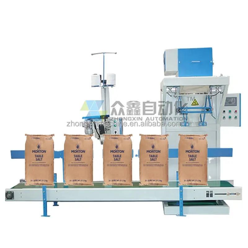 Machine d'emballage Semi-automatique avec scellant, équipement d'emballage de remplissage de riz, Machine d'ensachage de granulés 10 Kg 50 Kg