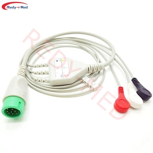 สายเคเบิลตะกั่วทางการแพทย์ 3 สาย AHA <span class=keywords><strong>ECG</strong></span> ใช้งานร่วมกับ Comen8000E, Star8000, <span class=keywords><strong>Comen</strong></span> NC10 - Product Image 2
