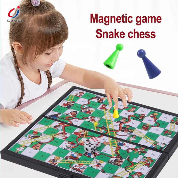 Fashion design travel chess indoor game set play mat desktop toy logic snake and ladder
