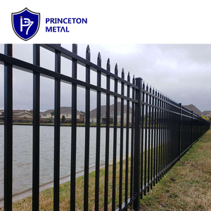 Wholesale Black Powder Coated Corten Galvanized Metal Picket Tubular Fencing Panel