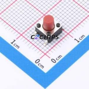 TS667TP 250gf-HT Tactile Switch SMD-4P,6x6mm Switch Single Pole Single Throw Round Button 2.5N Vertical Mount - Product Image 1
