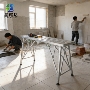 Plateforme de travail pliable en <span class=keywords><strong>aluminium</strong></span> robuste et moderne, escabeau portable à 8 marches, capacité de charge de 150 kg <span class=keywords><strong>pour</strong></span> la construction - Product Image 6