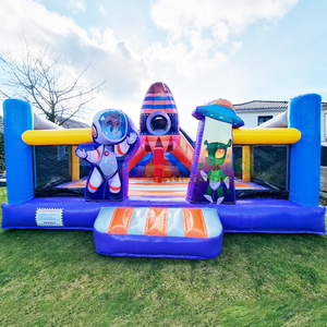 Parque de juegos espaciales inflable comercial para niños, castillo inflable con tobogán, parque infantil espacial inflable - Product Image 1