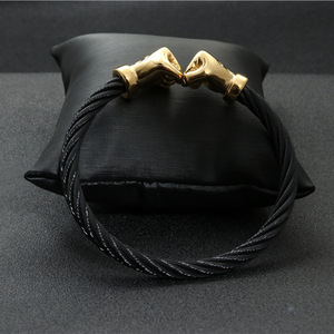 Lovers Fist Shape <b>Wire</b> Bracelet <b>Titanium</b> Steel Zinc Alloy Round Gift Jewelry Summer 2021 - Product Image 1