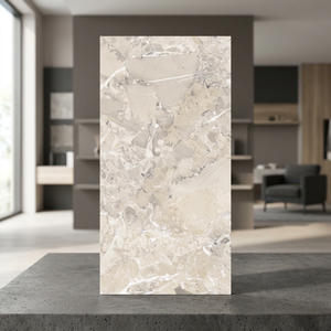 Azulejos de Porcelana Vistaar Venice Crema 600x1200mm, Alto Brillo, Color Blanco Verona, Pulido Carrara, para Piso y Pared - Product Image 2