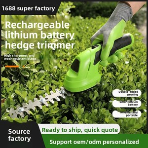 Tondeuse à <span class=keywords><strong>haies</strong></span> portative rechargeable à batterie lithium, type ciseaux, chargeur Type-C – Outil de jardinage portable pour la <span class=keywords><strong>taille</strong></span> des pelouses - Product Image 4