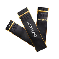 Échantillon gratuit OEM, sachet refermable en PE Mylar anti-odeur, résistant aux enfants, pour aliments pour animaux de compagnie, petit sac noir avec mon logo, matériaux recyclés