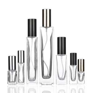 Ready Ship Transparent Rectangular <strong>Perfume</strong> Glass <strong>Bottle</strong> 5ml 10ml 20ml 30ml 50ml Empty Refillable <strong>Spray</strong> <strong>Bottles</strong> Skin Care Serum - Product Image 2