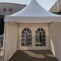 Tente Pagode de Luxe d'Extérieur avec Structure en Aluminium, Toit à Grande Hauteur, Crochets pour Lustre en Cristal, Étanche Toutes Saisons pour Grandes Événements