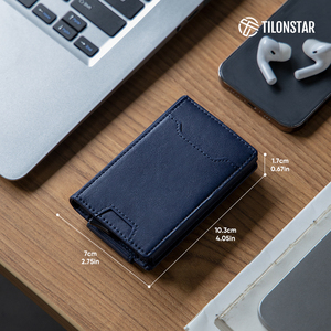 Tilonstar เคสอลูมิเนียมอเนกประสงค์แบบ TVC124, กระเป๋าสตางค์ดีไซน์เนอร์มีที่ใส่บัตรและบัตรเครดิตทำจากหนัง - Product Image 2