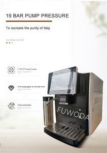19 Bar Semi-<b>Automatic</b> Espresso <b>Machine</b> Smart Touch Screen <b>Coffee</b> Maker Milk Frother Self-Cleaning Hotel Household Use Super Auto - Product Image 4