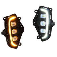 Gobison Phare Antibrouillard Jaune Clignotant Lampe de Pare-chocs Feux de Jour pour Toyota RAV4 2018 2019 2020 2021 2022
