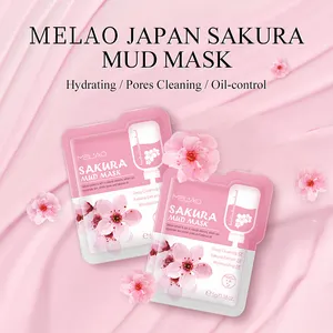 Sakura Mud Facial Mask Pore Cleansing Black Head Remove Moisturize Acne Skin Face Clay Mask Gift Set