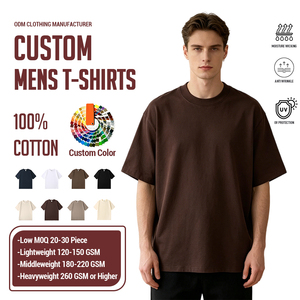 T-shirt pour homme à manches courtes, col rond, 100% <span class=keywords><strong>coton</strong></span> américain, 320 grammes, épais, personnalisable avec logo, coupe ample - Product Image 1