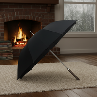 Parapluies coupe-vent droits en aluminium pleine longueur, personnalisables avec impression de logo, vente en gros, sur mesure