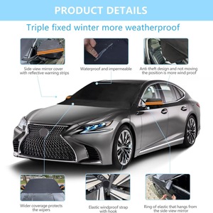 Cubierta para Parabrisas de Auto ZJ-CZ010, Extra Grande, Negra, de Tela Oxford, Impermeable y Anticongelante, para Camionetas Ram, SUV y Sedanes - Product Image 5