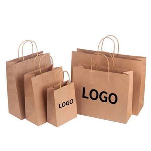 Wholesale Kraft Paper Gift <b>Bag</b> Brown Paper Bolsa De Navidad for Christmas Xmas Party 8 Color Flexo Supermarket Promotion - Product Image 2