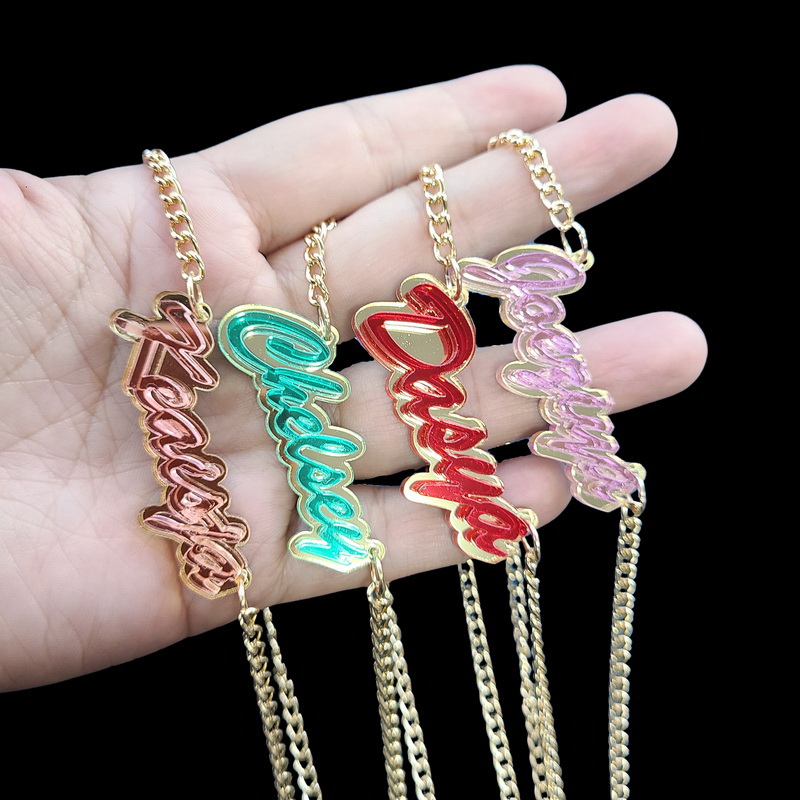 name plate necklace custom for kids